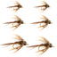 Premium Soft Hackle Bead Head Pheasant Tail Nymphs - 6 Pack Size 14 - Korvel