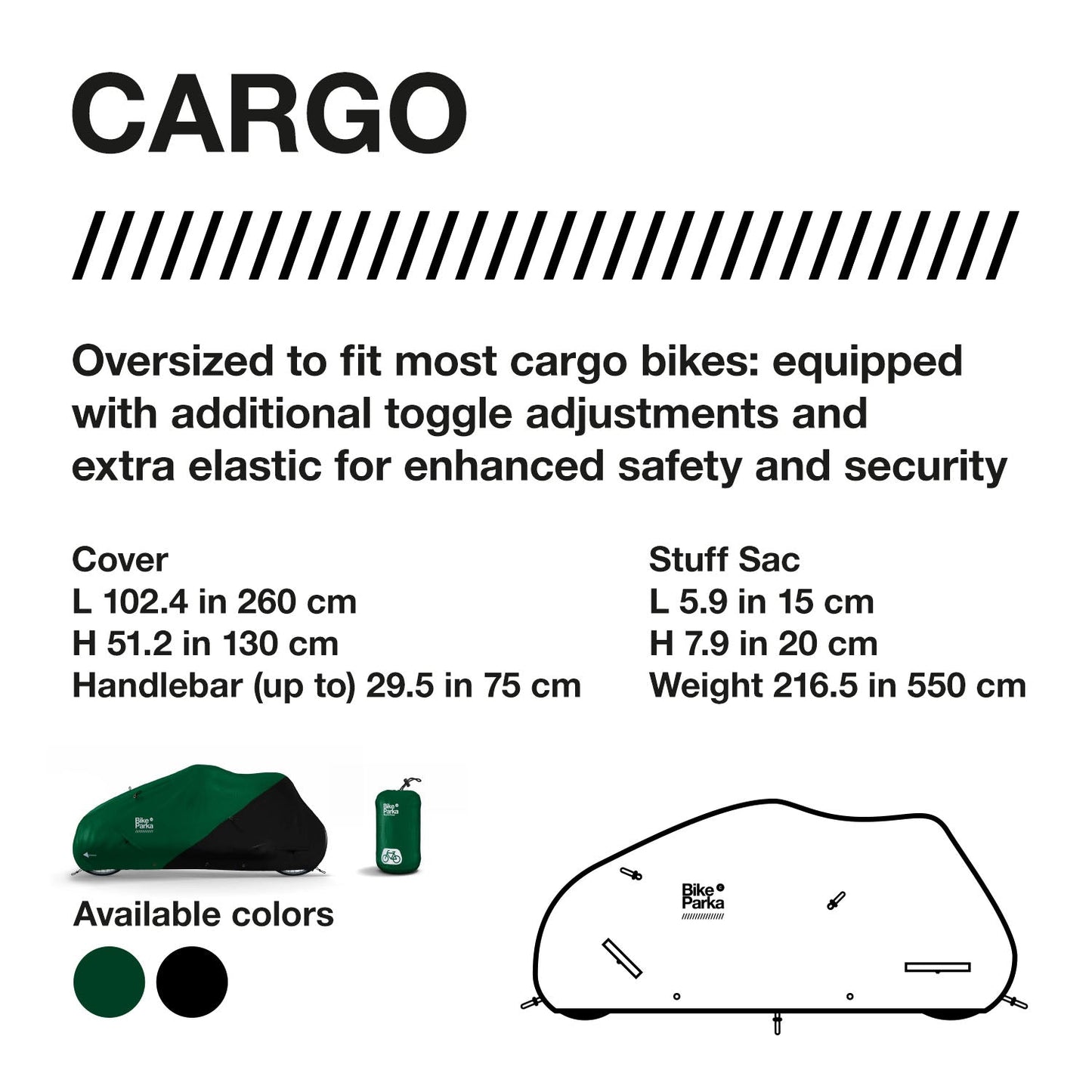 Housse de vélo Cargo BikeParka - Protection Premium