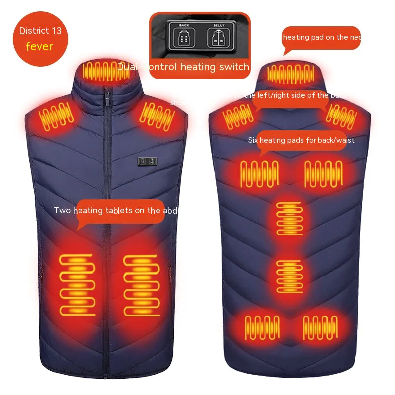 Gilet Électrique Intelligent Auto-Chauffant USB