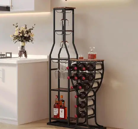 Soporte y Estante Elegante para Copas de Vino Colgantes
