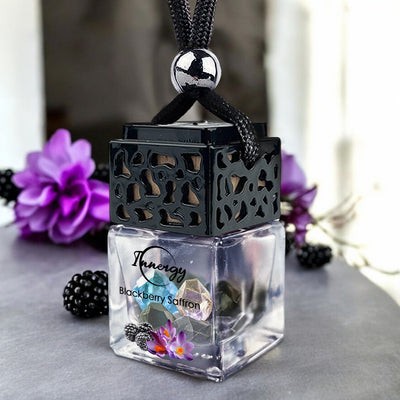 Blackberry Saffron Crystal-Infused Car Air Freshener, 8ml - Korvel