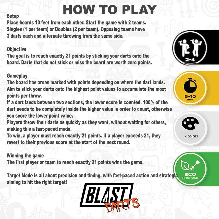 Ultimate Blast Darts Game - Tossit Edition - Korvel