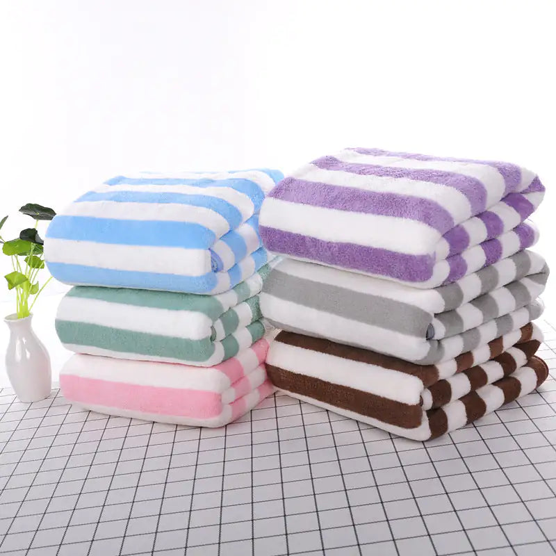 Coral Velvet Bath Towels - Luxurious Softness & Style