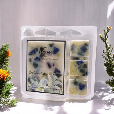 Premium Botanical Gin & Juniper Crystal-Infused Coconut-Soy Wax Melts - Korvel