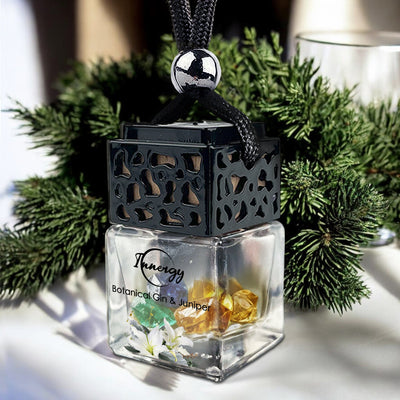Juniper & Botanical Gin Car Diffuser - Crystal-Enhanced Air Freshener, 8ml - Korvel