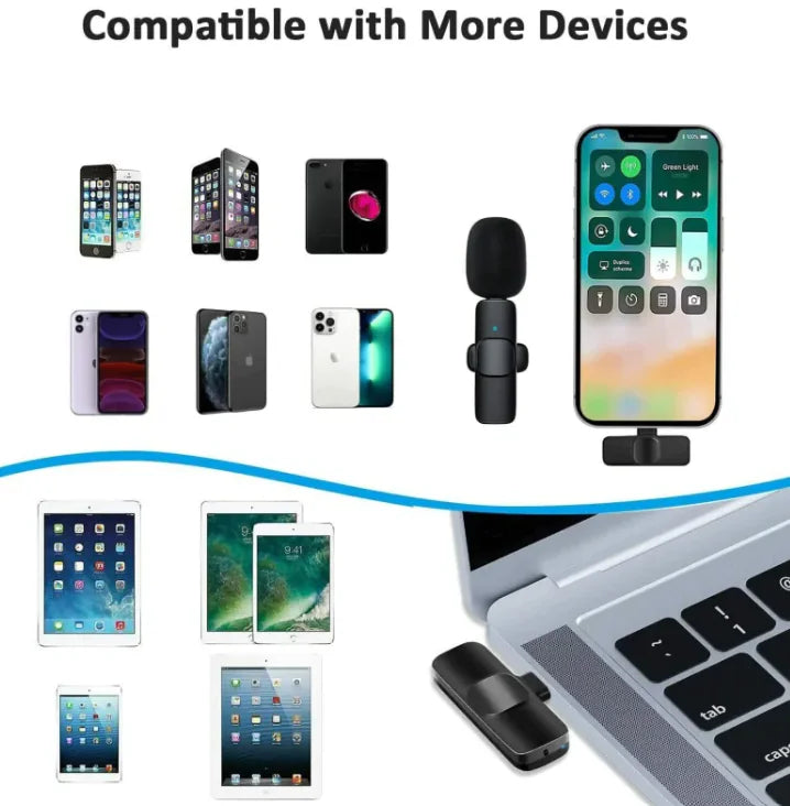 Microphone d'enregistrement clip-on omnidirectionnel