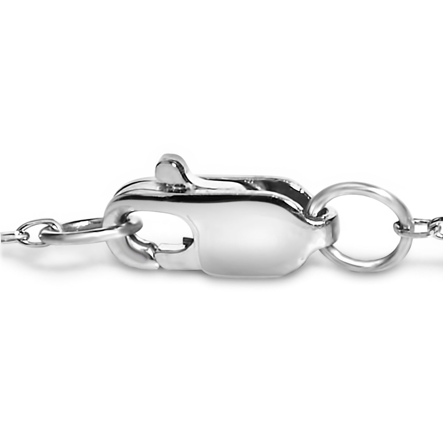 14K White Gold Lab Grown Diamond Station Bracelet