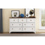 Wooden Captain Seven-Drawer Dresser in White Walnut