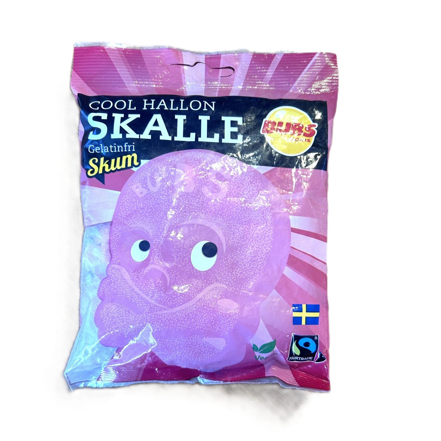BUBS Cool Hallon Skalle Caramelo de Espuma de Frambuesa 90g – Sin Gelatina