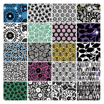 Black, White and Bloom 10x10 Pack Square Pre-Cuts