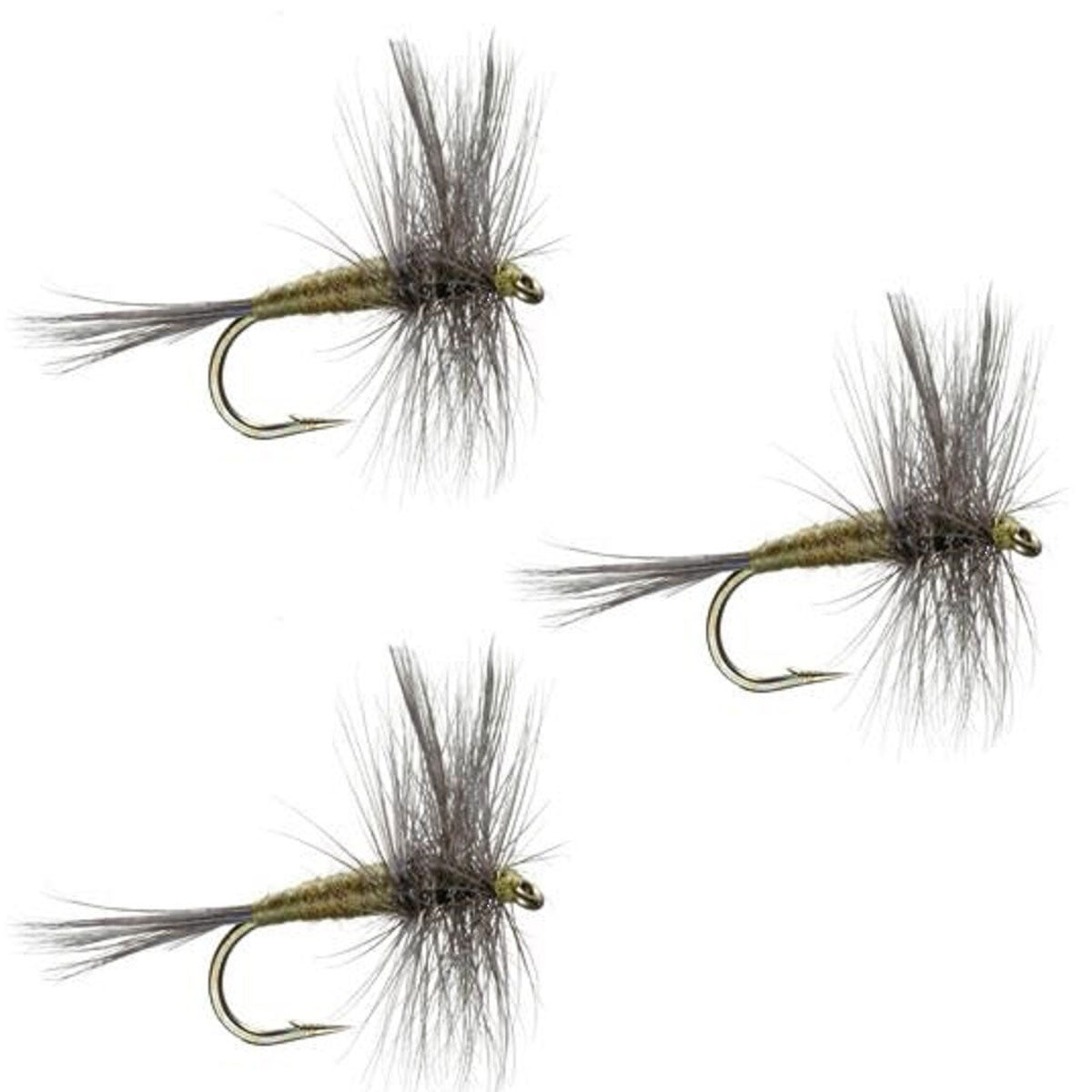 Triple Pack of Classic Blue Wing Olive Dry Flies - Size 14 - Korvel
