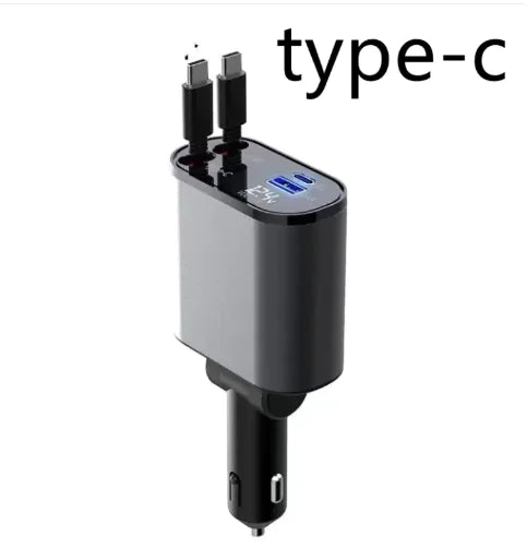 Chargeur de voiture en métal premium - Adaptateur USB-C super rapide 100W