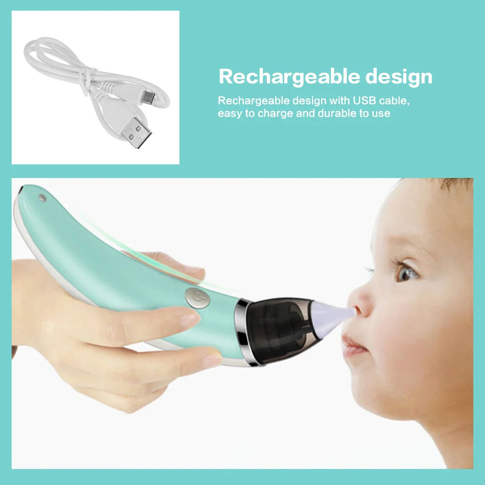 Baby Nasal Aspirator Electric Safe Hygienic Nose Cleaner With 2 Sizes Of Nose Tips And Oral Snot Sucker - Korvel
