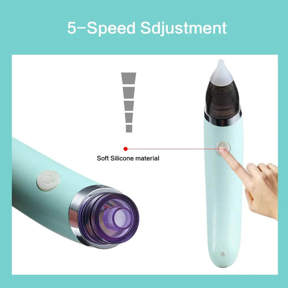 Baby Nasal Aspirator Electric Safe Hygienic Nose Cleaner With 2 Sizes Of Nose Tips And Oral Snot Sucker - Korvel