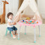 Centro de Actividades para Bebés 5 en 1 con Asiento de Rebote Interactivo - Rosa