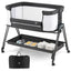 Gbruno Portable Bedside Sleeper with 7 Adjustable Heights - Black
