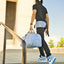 Bolso bandolera de piel azul bebé