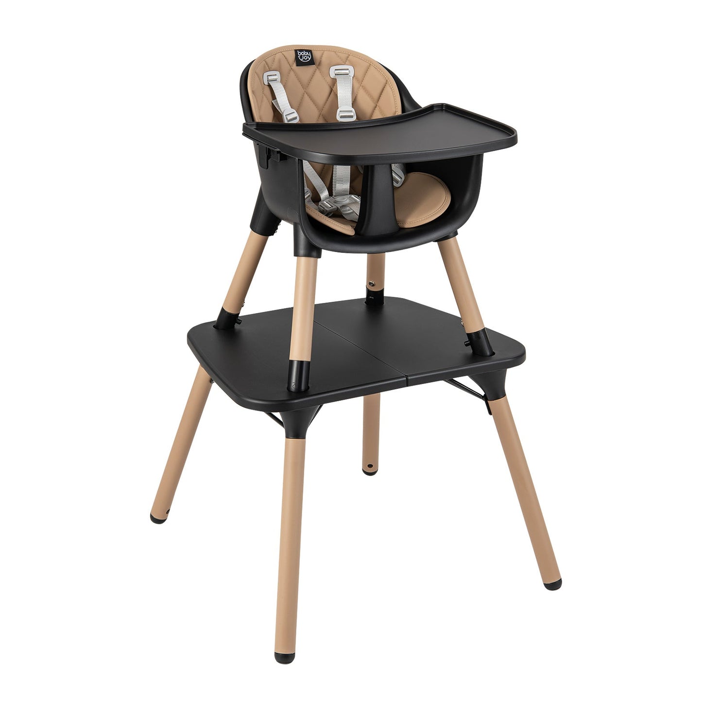 Juego de Mesa y Silla Convertible para Bebés 4 en 1 - Marrón