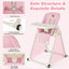 4-in-1 Convertible Baby High Chair - Pink