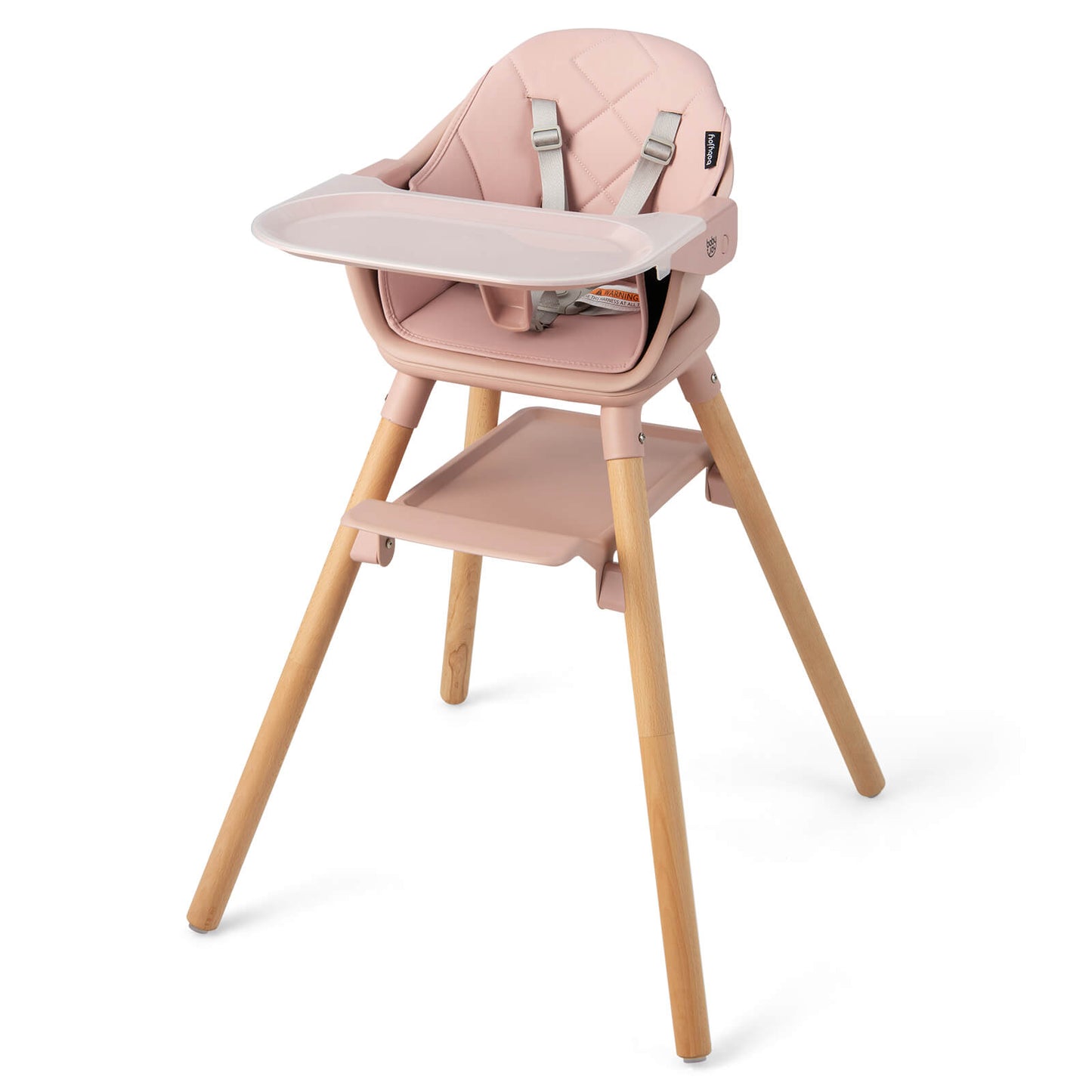 Chaise haute convertible 6-en-1 - Rose