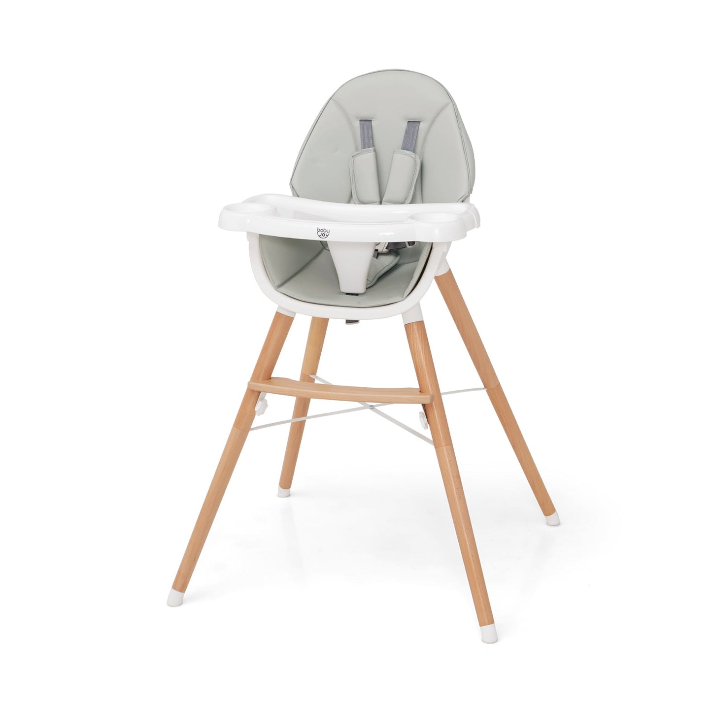 Chaise Haute pour Bébé Premium avec Plateau Lavable au Lave-Vaisselle - Gris