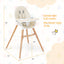 Gbruno Baby High Chair with Dishwasher Safe Tray - Beige
