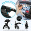 Premium Baby Jogging Stroller with Adjustable Canopy - Black
