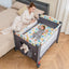 5-in-1 Baby Nursery Center Foldable Bedside Crib - Gray