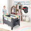 5-in-1 Baby Nursery Center Foldable Bedside Crib - Gray