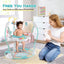 Height Adjustable Baby Activity Center with Interactive Toys - Blue