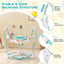 Height Adjustable Baby Activity Center with Interactive Toys - Blue