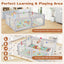 Gbruno Baby Playpen with Mat and Breathable Mesh - Gray