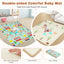 Gbruno Baby Playpen with Mat and Breathable Mesh - Gray