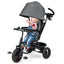 Triciclo para Bebés 4 en 1 con Asiento Reversible - Gris