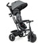 Triciclo 4 en 1 para Bebés con Capota Ajustable y Mango de Empuje - Gris