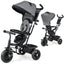 Triciclo 4 en 1 para Bebés con Capota Ajustable y Mango de Empuje - Gris