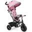 Triciclo 4 en 1 para Bebés con Capota y Manillar Ajustable - Rosa