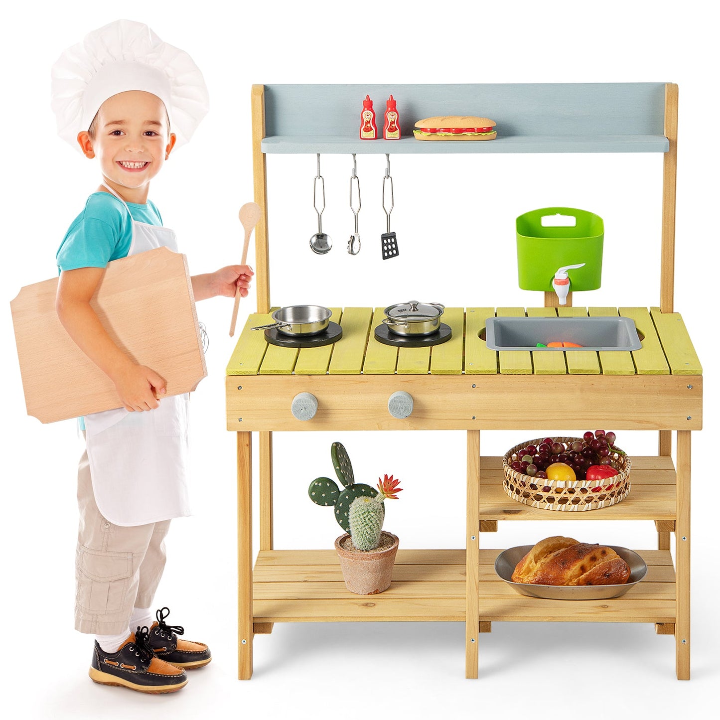 Cocina de Juguete de Juego de Imaginación en el Patio con Estufa