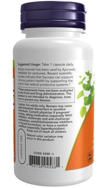Premium Bacopa Monnieri Extract 450 mg - Brain Support Formula - Korvel