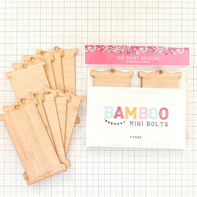Paquete de 9 Mini Perchas de Bambú para Organización de Manualidades