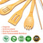 Bamboo Kitchen Utensils Set – 7-Piece Wooden Cooking Tools - Korvel