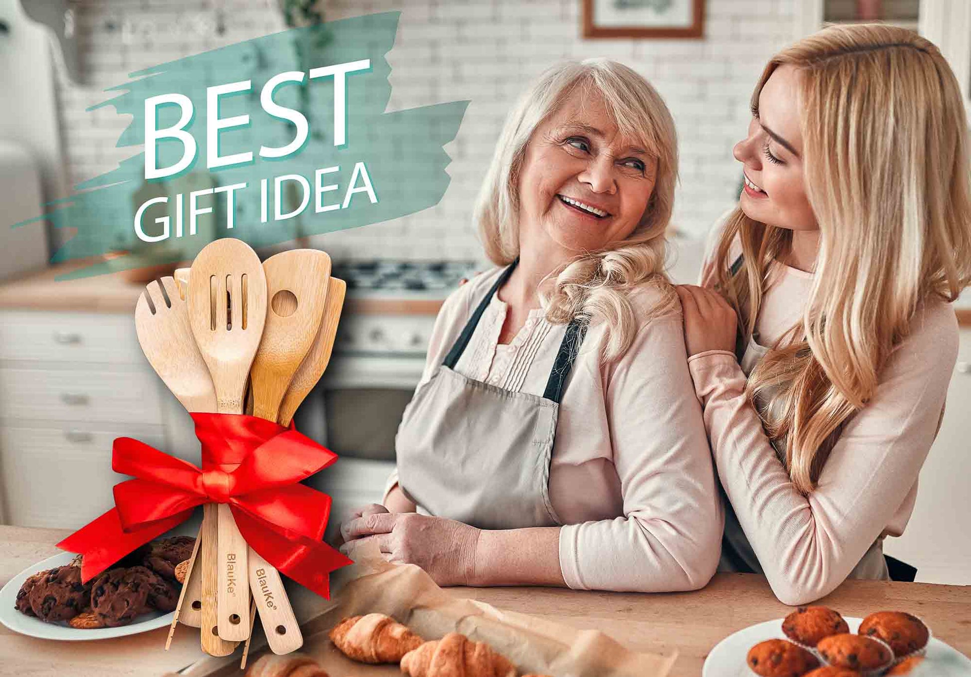 Bamboo Kitchen Utensils Set – 7-Piece Wooden Cooking Tools - Korvel