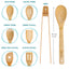 Bamboo Kitchen Utensils Set – 7-Piece Wooden Cooking Tools - Korvel