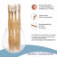 Bamboo Toothbrush Set – 4-Pack Medium Bristles | Eco-Friendly & Biodegradable - Korvel