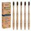 Bamboo Charcoal Toothbrush Set – 5-Pack Medium Bristles | Eco-Friendly & Biodegradable - Korvel
