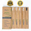 Bamboo Toothbrush Set – 4 Natural & 1 Charcoal | 5-Pack Eco-Friendly - Korvel