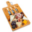Bamboo Cheese Board & Knife Set with Magnetic Storage – 12"x8" Charcuterie Tray - Korvel