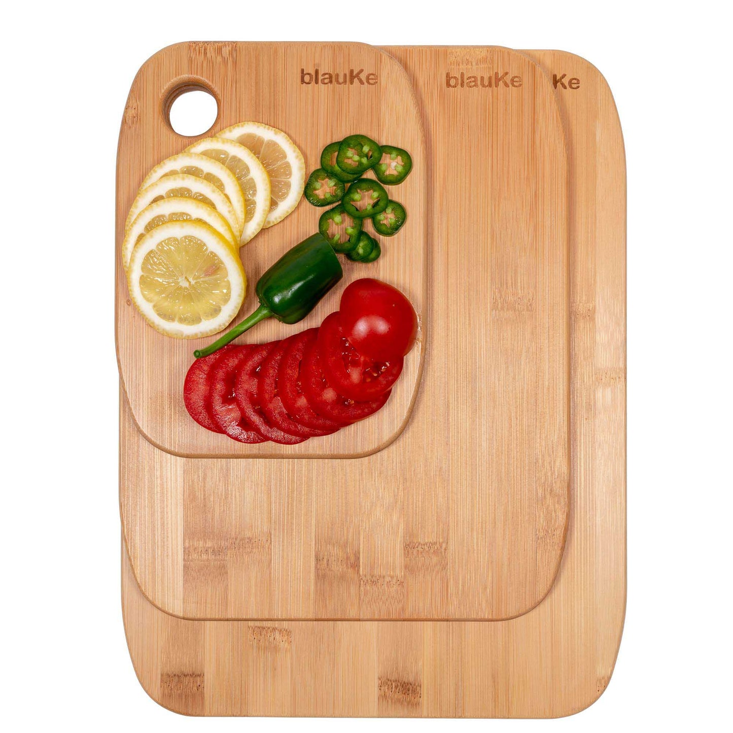Bamboo Cutting Board Set – 3-Piece Kitchen Chopping & Serving Boards - Korvel