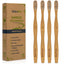 Bamboo Toothbrush Set – 4-Pack Medium Bristles | Eco-Friendly & Biodegradable - Korvel