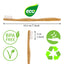 Bamboo Toothbrush Set – 4 Natural & 1 Charcoal | 5-Pack Eco-Friendly - Korvel